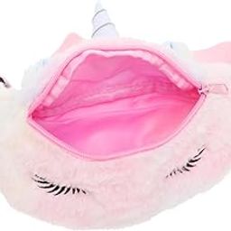 Toddler Waist Bag Unicorn Fanny Pack for Kids Faux Fur Purse Girls Belt Bag Cute-image-30