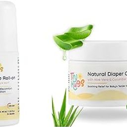 TinyHugs Tummy Roll On for Baby Colic, Relieves Gas & Indigestion + TinyHugs Diaper Rash Cream with Aloe Vera & Cucumber Extracts, Soothing Relief for Tender Skin | 40ml + 50g-16