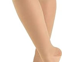 Truform Women's 15-20 mmHg Sheer Open Toe, Knee High Compression Stockings, Nude, Small-image-47