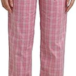 RX06 Women's Super Combed Cotton Woven Fabric Relaxed Fit Striped Pyjama with Side Pockets (Checks & Prints May Vary)-6