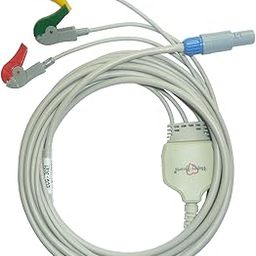 3 Lead ECG Cable Compatible with Bpl 4 Pin Redel Clip type-29