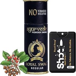ROYAL SWAG Herbal Nicotine Free Cigarettes(100% Tobacco-Free 100% Nicotine-Free) Regular Flavoured | Smoking Cessation(Pack Of 5) With 20 Ml Shot Anti Addiction Spray-image-41