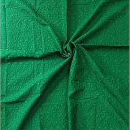 Ethnic Chikankari Embroidered Cotton Fabric – Soft & Breathable Unstitched Running Material for Women’s Apparel (36” Width, Multiple Meters Available) (Green, 3 Meter)-22