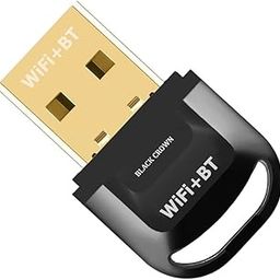 BLACK CROWN Dual Band 2.4/5Ghz USB WiFi+Bluetooth 5.2 Adapter. Plug & Play Dongle for PC, Laptops, Keyboards, Mice, Headsets. Long Range. (Black). (Pack of 1)-image-79