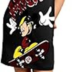 Heavy Duty 1.0 Official Disney Merchandise Women's Graphic Printed Oversized Fit Half Sleeve Round Neck Above The Knee Terry T-Shirt Dress-image-91