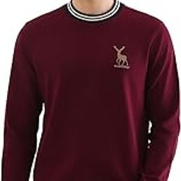 Men Maroon Crew Neck Full Sleeves Casual Sweatshirt-image-39