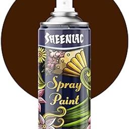 SHEENLAC Spray Paint (Aerozol) - Standard - 400ml - Quick Drying | Gloss Finish for Metal, Wood and Walls | Waterproof Oxidation Resistant (Standard, Brown)-image-12