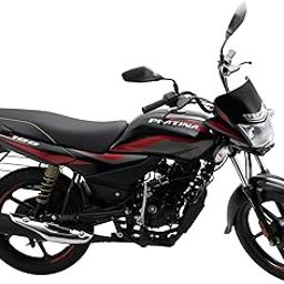 Bajaj Platina 100 Es Drum Motorcycle/Motorbike - Black Red - Ex-Showroom-image-21