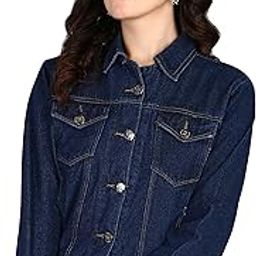 Women's Solid Denim Jacket-31