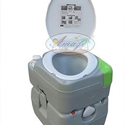 "Amaze" Portable Camping Travelling Caravan Boat Outdoor Toilet Orthopaedically Handicapped Old Age Senior Citizen Hospital Bed Side Aid Event Furniture Commode,Diag-Line -7822Tds-Light Green-image-92