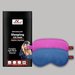 Avirons Eye Mask for Sleeping | Eye Mask Super Smooth And Fully Adjustable To All Size Heads | Super Soft & Comfortable for Women and Men, Blindfold for Travelling, Night Sleeping, Nap (Size 8*4 Inch)-picture-30
