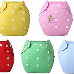 BADAL KIDZ Baby Reusable Cloth Diaper For Newborn Babies With WHITE Insert Pads | Cloth Diapers Washable Fitted | Leak Proof Diapers | Adjustable Pocket Cloth Diaper Nappie (multicolour, L, 2, count)-23