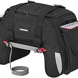 ViaTerra Claw Mini Motorcycle Tail Bag (48L, Black) Free Outer Rain/Dust Cover; Ideal Travel Accessory for Motor Bike Riders; Fits Most Bikes-picture-13