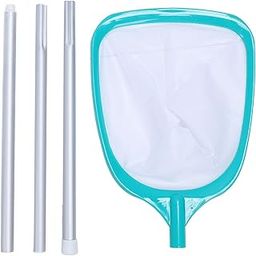 WBTY Pool Skimmer Net Fine Mesh Pool Leaf Skimmer Net Replacement Cleaning Tool with 3 Piece Aluminium Telescopic Pole Garden Pond-image-52