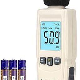 PAXMAX Sound Decibel Meter, Digital Mini Sound Pressure Level Meter, Audio Noise Measurement 30-130dBA,MAX/MIN Hold,Auto Backlight Display-18
