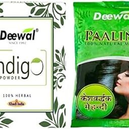 Deewal Palina Herbal Mehndi & Indigo Powder Combo - 100% Natural Organic Hair Color | Allergy-Free, Chemical-Free | Rich Long-Lasting Shades | Natural leaves powder-image-21