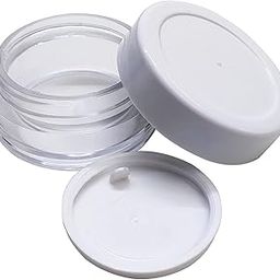 Hunky Dory 8gram Acrylic Pearl Cap Glass Transparent Cosmetics Shan Jar Container for Creams,Lip Balm, Body Butter, Essential oil, Eyeshadow, Makeup Use(Pack of 1)-17