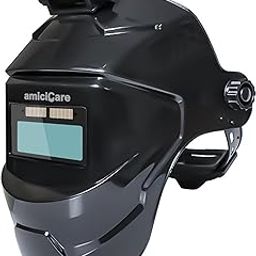 amiciCare Solar-Powered Auto-Darkening Welding Helmet, Automatic Dimming Facemask for Welding Grinding with Rechargeable Torch for Day and Night Industrial Work-27