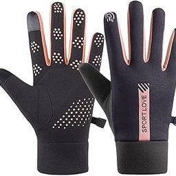 CALANDIS™ Winter Gloves Hand Warmer Mittens for Outdoor Activities Motorcycling Biking Women Slip on Gray and Pink | Gloves & Mittens | Clothing | Winter Sports-image-53