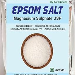 Epsom Salt - Bath Salt | Pure & Natural Sea Salt | Full Body Spa | Muscle Pain Relief | Moisturizing & Skin Cleaning | 100% Vegan | Organic & Ayurvedic | 200 GM-image-19