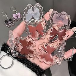 CAPPUVINI Butterfly Keychain Solid Lip Gloss | High Shine Glossy Finish | Non-Sticky Lip Care | Moisturizing Long-Lasting Waterproof | Nude Dream Lipstick Baby Pink Brown Red Shades For Women & Girls Natural Look (3B#Watermelon Piaose, 2g)-image-72