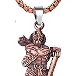 Solid Brass Hanuman Ji Pendant Necklace With 22 Inch Box Stainless Steel Chain - Energy & Devotion-Spiritual Gift for Strength and Courage-image-70