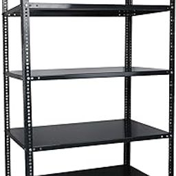 Mil-Nil Prime CRC Sheet 5 Shelf Multipurpose Slotted Angle Rack, 60 x 36 x 24 Inch, 18 Gauge (Grey) 14 Gauge Angles-image-8