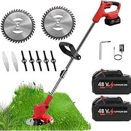 Zinley Electric Wireless Rechargeable Edge Cutter 24V - 25cm Cutting Width | 2-in-1 Mower & Trimmer | Adjustable Height | 3 Blade Types | Lightweight & Portable | Lawns & Gardens-picture-29
