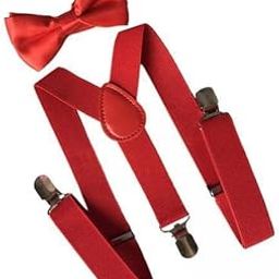 ™ 5xMens Suspenders with Bow Tie Y Back Braces for Formal Wear Halloween Red | Suspenders Braces | Mens Accessories-6