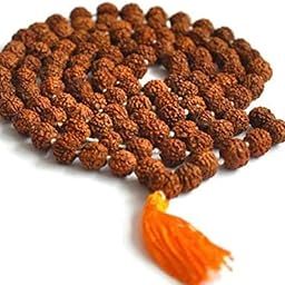 BRAINCORD Original Certified Nepali Rudraksha Mala Premium Nepali 108 Brown Bead Rudraksha Mala Round Shape Rudraksha Mala with Silk Dori for Wearing Purpose-picture-10