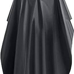 URAQT Hairdressing Gown Barbers Cape, Cutting Gowns, Black Full-Length Waterproof Haircut Hairdressing Cape for Hair Styling, Cuts and Colours-picture-47