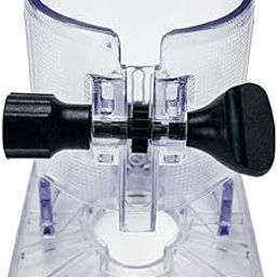 Mass Pro Universal Trimmer Shield with Base, 65mm Clear Adjustable Shield, 2 Knobs, Woodworking Machine Parts-4