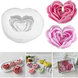 LEGACYCART Heart Silicone Molds, Heart-Shape Rose Fondant Mould, Agreement Promise Eternal Lover Valentine's Day Love Soap Mold, Love Symbol Craft Mold for Resin Ornaments Lotion Bars Bath Bombs (PACK OF 1)-picture-22
