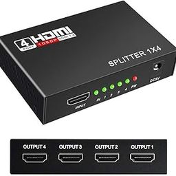Microware HDMI 1X4 Splitter V1.4Digital 1X4 HDMI Switch for Full HD 1080P Support 3D Media Streaming Device (Black)-13