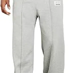 styli Men’s Fleece Pintuck Jogger | Loose Fit Cotton Wide Leg Joggers with Drawstring & Badge Detail | Casual Wear for Men & Boys-picture-19