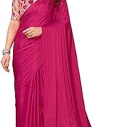 Women's Polyester Weaving Zari Work Plain Sarees For Women With Kalamkari Digital Print Blouse-image-46