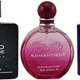 Dorall Collection Fluid Intense + Romantique + Blue Prince EDT Set 100ml (Pack of 3)-27