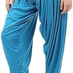 Casuals Women's Premium Viscose Patiala Regular Fit Pant (Color: Turquoise Blue) (Please Refer Size Chart Image First) (Size: S,M,L,XL,2XL,3XL,4XL,5XL,6XL)-image-3