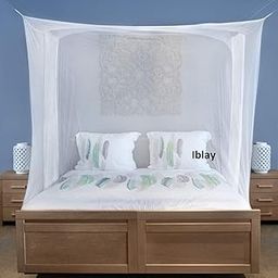 IBLAY Machardani Net Twin Bed King Size - 4x6.5 Ft Mosquito Netting for Bed (White)-image-99