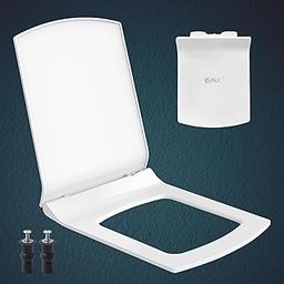 JKC Polypropylene Soft-Closing Toilet Seat Cover for Western Toilet/Kamod - Glossy White Slimfit (SoftLid Seat)-picture-27