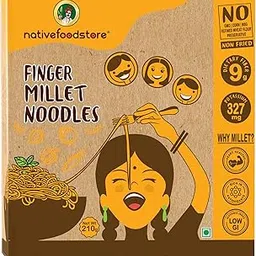 NativeFoodStore Non Fired | No MSG | No Maida Finger Millet Noodles - 210 Gram-image-96