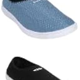 Women's Casual Slip-On Sneaker Shoes Sports Outdoor Walking Running,Gym and Loafers Shoes for Women Style and Comfort Pack of 2 Set-55