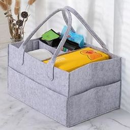 Heart Home Diaper Caddy Bag for Travel|Baby Bag for Smart Mothers|Nursery Storage Foldable Organizer (Grey)-image-20