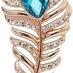 Golden Blue Peacock Men's Brooch/Lapel Pin-image-7
