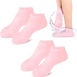 DQQU Silicone Socks for Women, Moisturizing Foot Socks, Soft Gel Socks, Aloe Socks, Women Spa Pedicure Socks for Repairing Dry Feet, Cracked Heel and Softening Rough Skin, Calluses-image-30