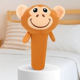 Mini Steps Monkey Rattle Plush Toy for Babies | Ultra-Soft & Washable Stuffed Animal with Rattle Sound | Safe & Non-Toxic Soft Toy for Newborns & Toddlers | Gift for Boys & Girls-2