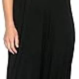 whitewhale Women's Black Cotton Solid Harem Pant Sleeveless Pocket Harem Pant Jumpsuit - Small-picture-40