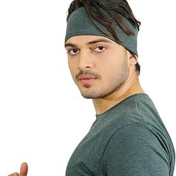 SOUL eTHICS Premium Cotton Gym, Sports, Yoga, Running, Hair, Elastic Headband for Men and Women with Non-Slip Fabric, Freesize (Bottel Green)-image-34