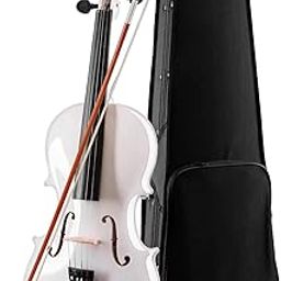 Kadence, Vivaldi 4/4 Violin With Bow, Rosin, Hard Case V001 (White)-picture-25