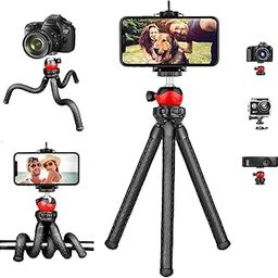 Flexible Gorillapod Octopus Tripod with 360 Degree Ball Head & Phone Mount for Portable Camera and Smartphones for Vlogging/Video Shooting/Broadcasting-12